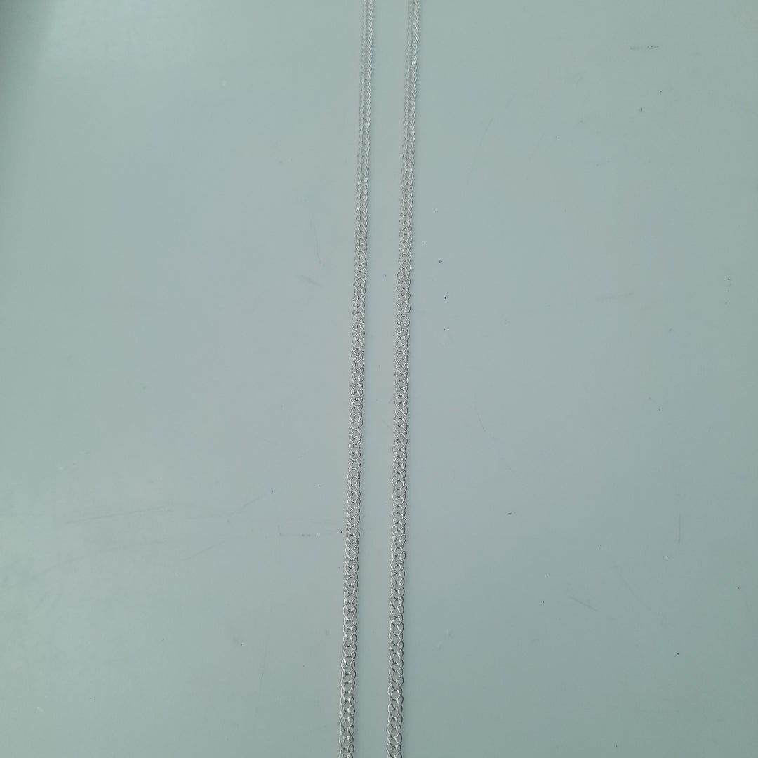 CADENA TEJIDO ESLABONES PLATA .925 55 CM 4.3 GR (NUEVO)