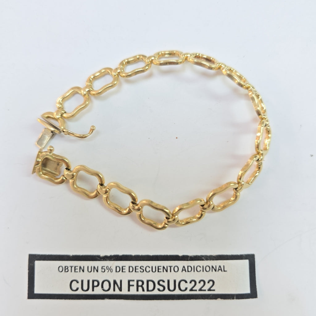 K1 7,30 GRMS 14 K ESPECIFICACIONES COMPLEMENTARIAS PULSERA FORMAS CUADROS (SEMINUEVO)