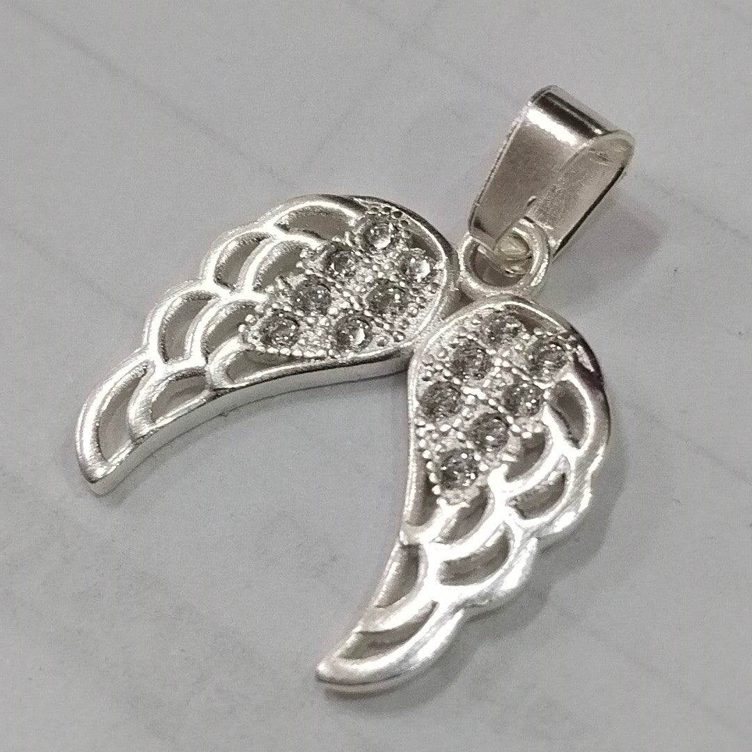 DIJE ALAS C/CIRCONIAS PLATA .925 2.2 GR (NUEVO)