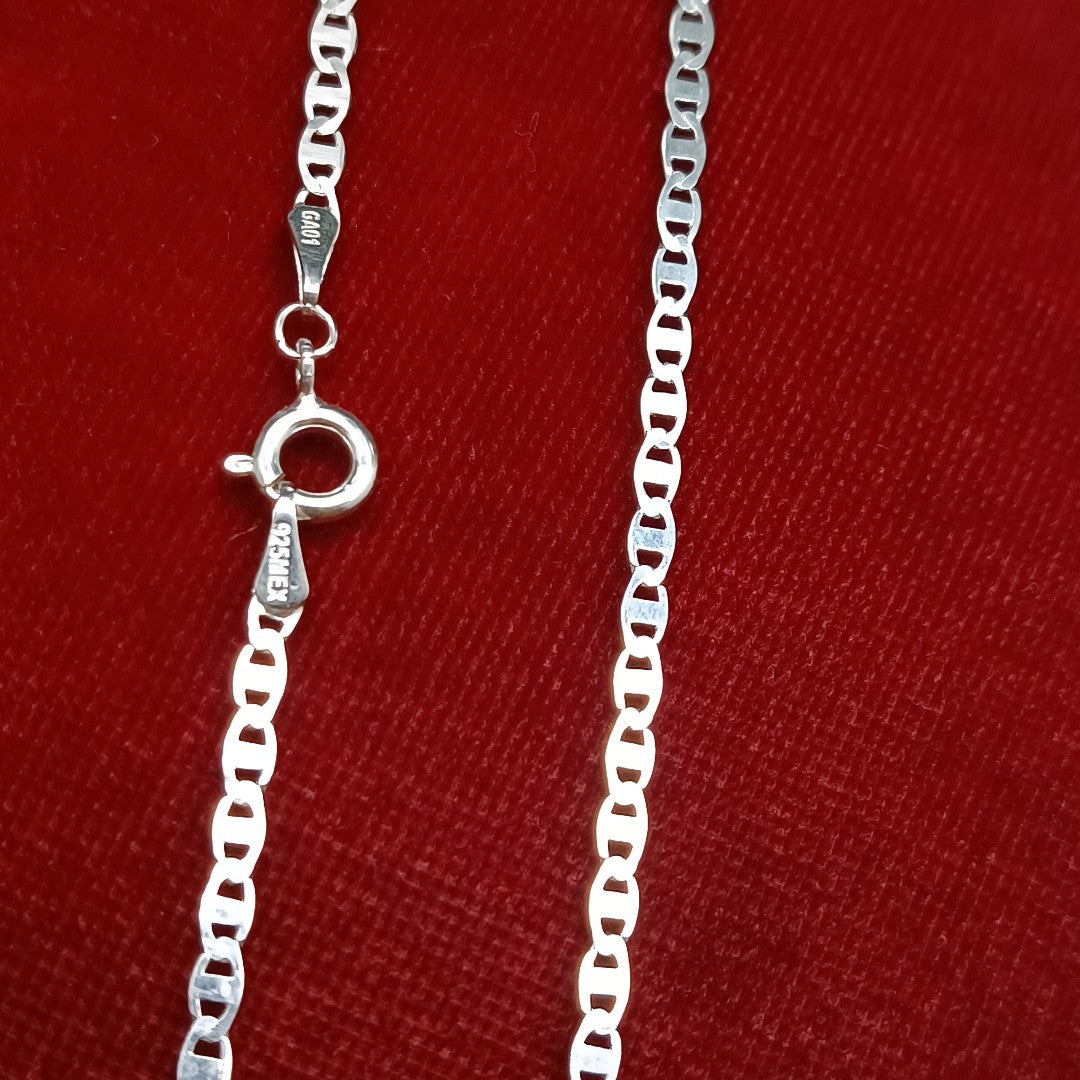 CADENA TEJIDO ESPEJO PLATA .925 55 CM 3.9 GR (NUEVO)