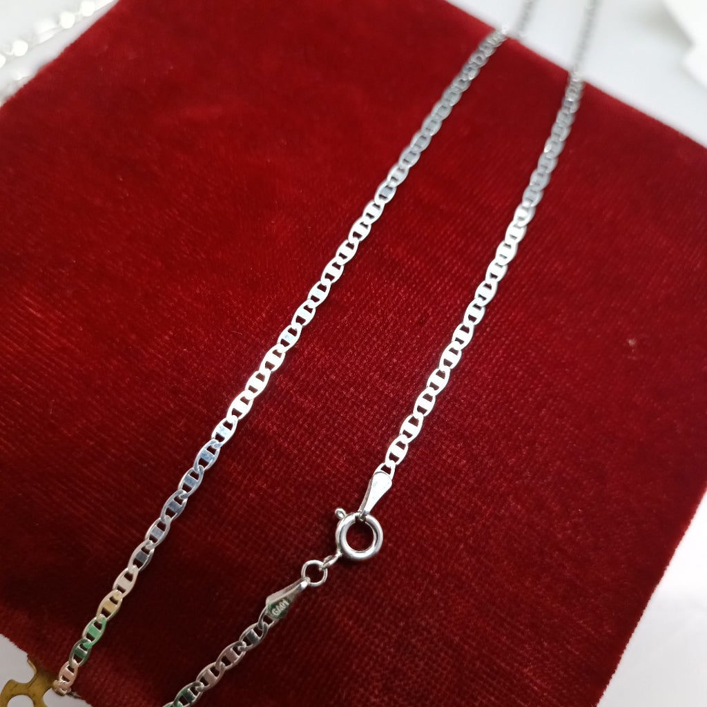CADENA TEJIDO ESPEJO PLATA .925 55 CM 3.9 GR (NUEVO)