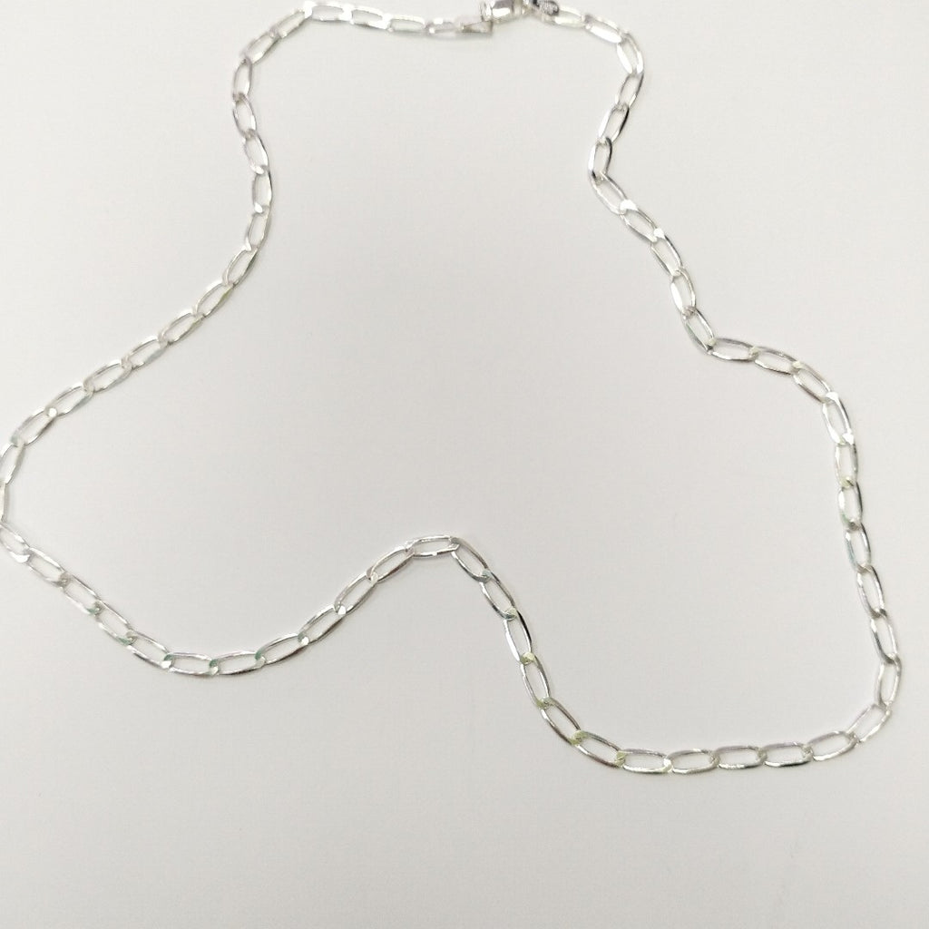 CADENA TEJIDO ESLABONES PLATA .925 55 CM 9.8 GR (NUEVO)