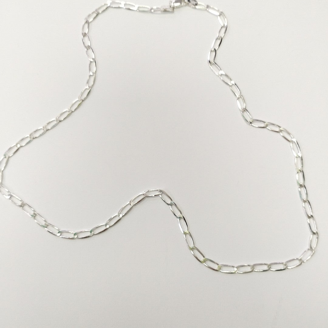 CADENA TEJIDO ESLABONES PLATA .925 55 CM 9.8 GR (NUEVO)