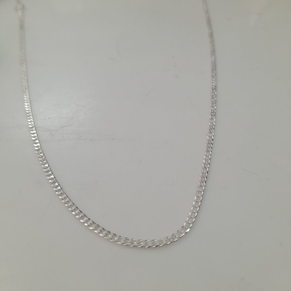 CADENA TEJIDO BARBADO PLATA .925 60 CM 5.6 GR (NUEVO)