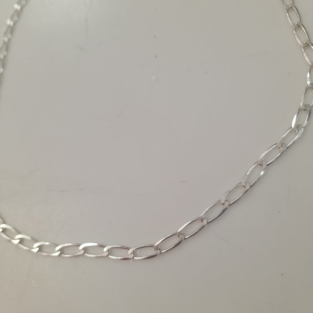 CADENA TEJIDO ESLABONES PLATA .925 55 CM 10 GR (NUEVO)