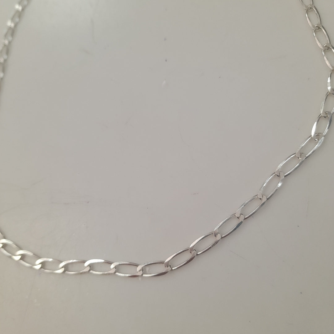 CADENA TEJIDO ESLABONES PLATA .925 55 CM 10 GR (NUEVO)