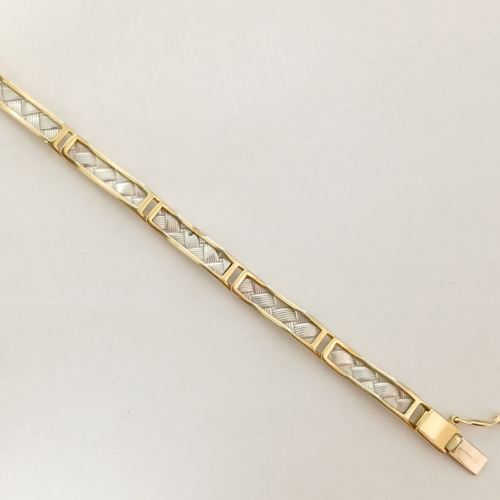 PULSERA ORO, ORO BLANCO 14 K 11.6 GRMS (SEMINUEVO)