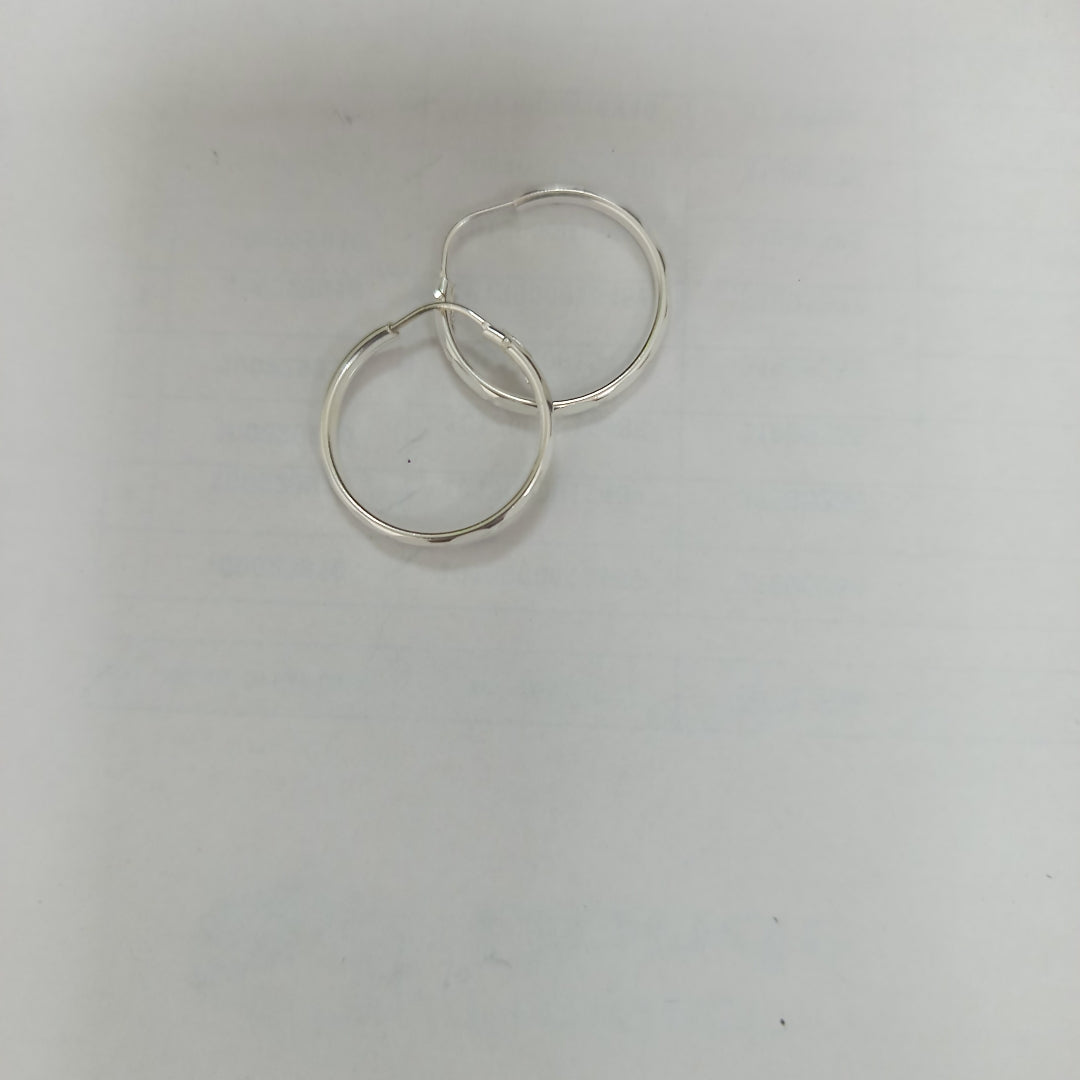 PAR ARRACADAS FACETADA PLATA .925 2.1 GR (NUEVO)