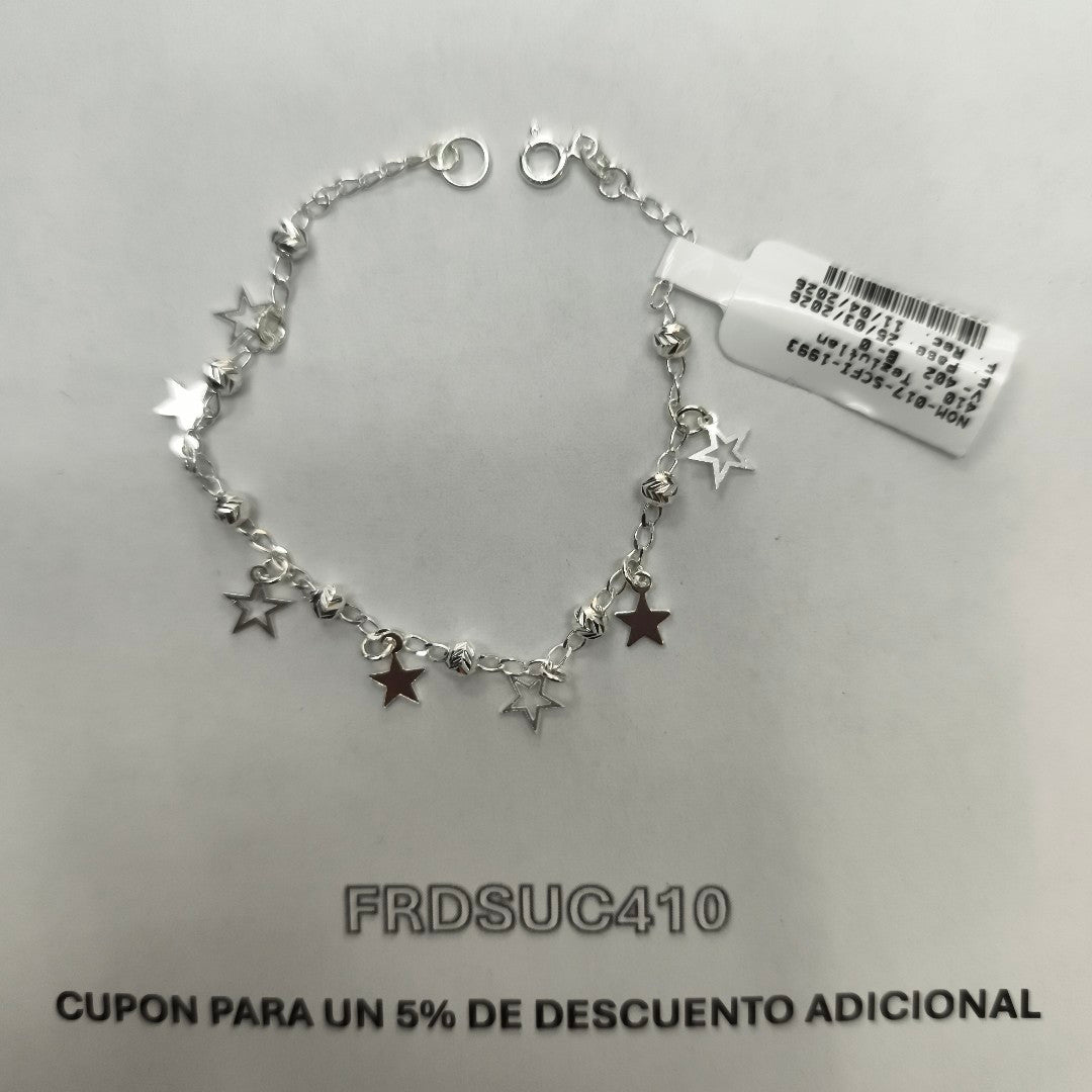 PULSERA TEJIDO ESPECIAL PLATA .925 18 CM 3.1 GR (NUEVO)