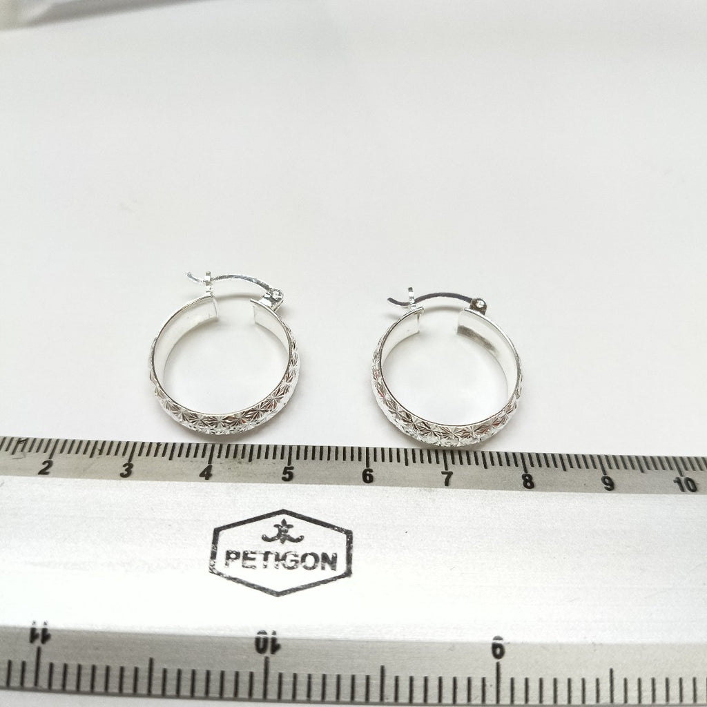 PAR ARRACADAS FACETADAS PLATA .925 3.4 GR (NUEVO)