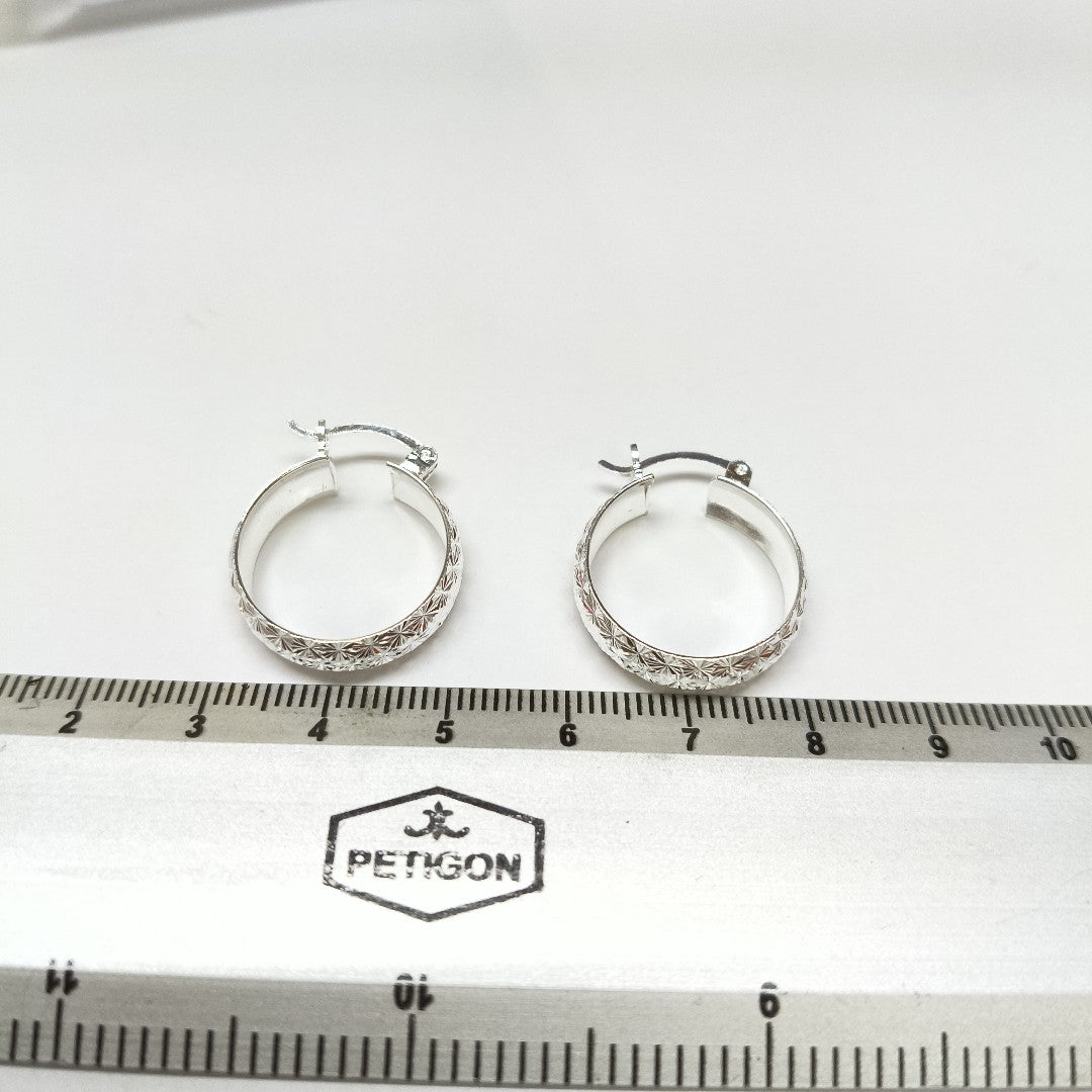 PAR ARRACADAS FACETADAS PLATA .925 3.4 GR (NUEVO)