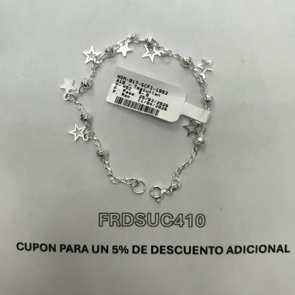 PULSERA TEJIDO ESPECIAL PLATA .925 18 CM 3.1 GR (NUEVO)