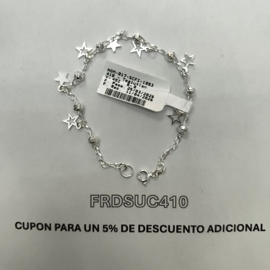 PULSERA TEJIDO ESPECIAL PLATA .925 18 CM 3.1 GR (NUEVO)