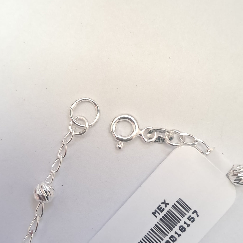 PULSERA TEJIDO ESPECIAL PLATA .925 18 CM 2.8 GR (NUEVO)