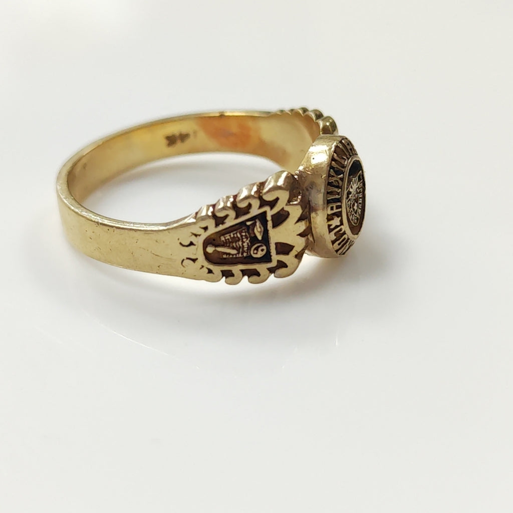 ANILLO DE GRADUACIÓN ORO 10 K 4.4 GRMS (SEMINUEVO)