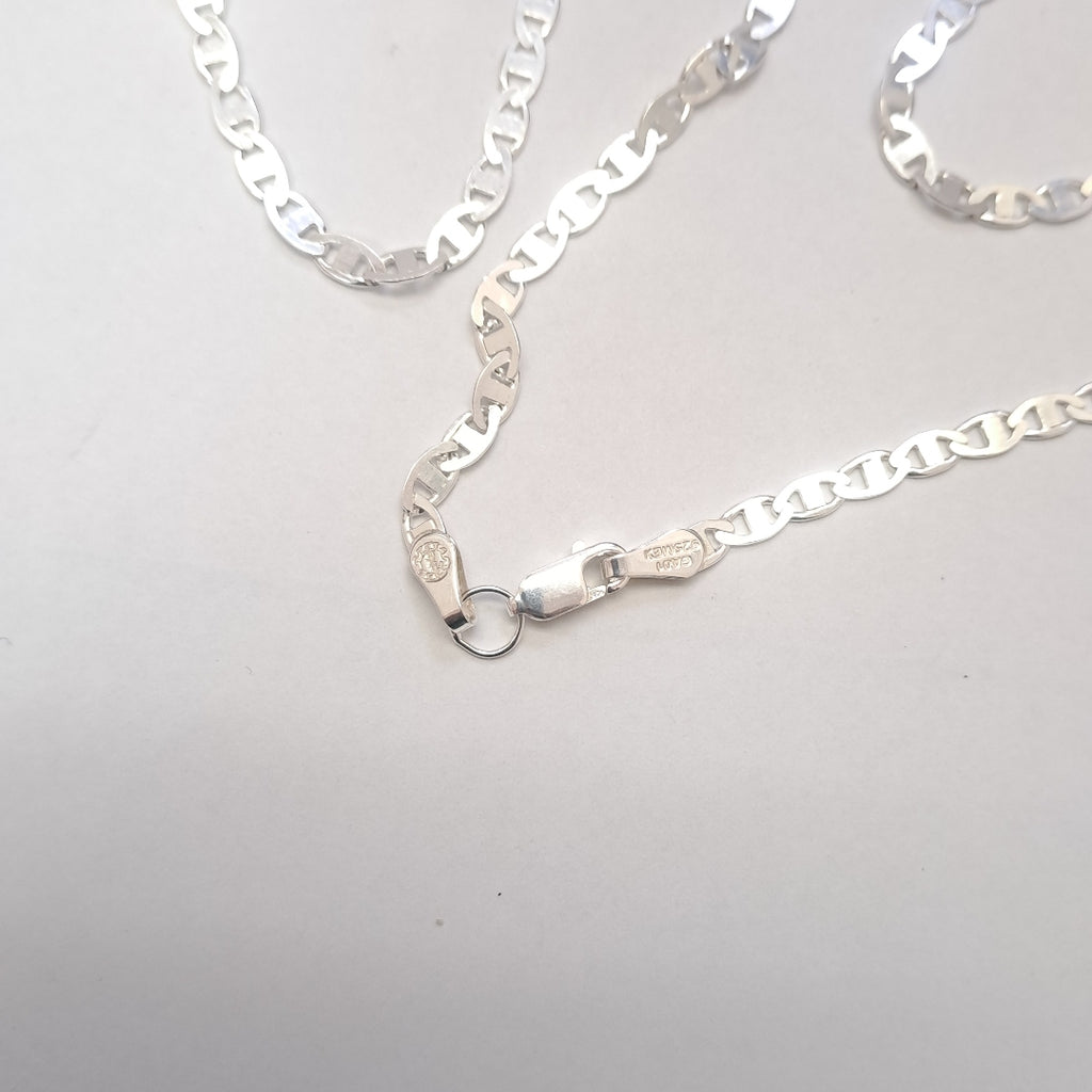 CADENA TEJIDO GUCHI PLATA .925 55 CM 8.3 GR (NUEVO)