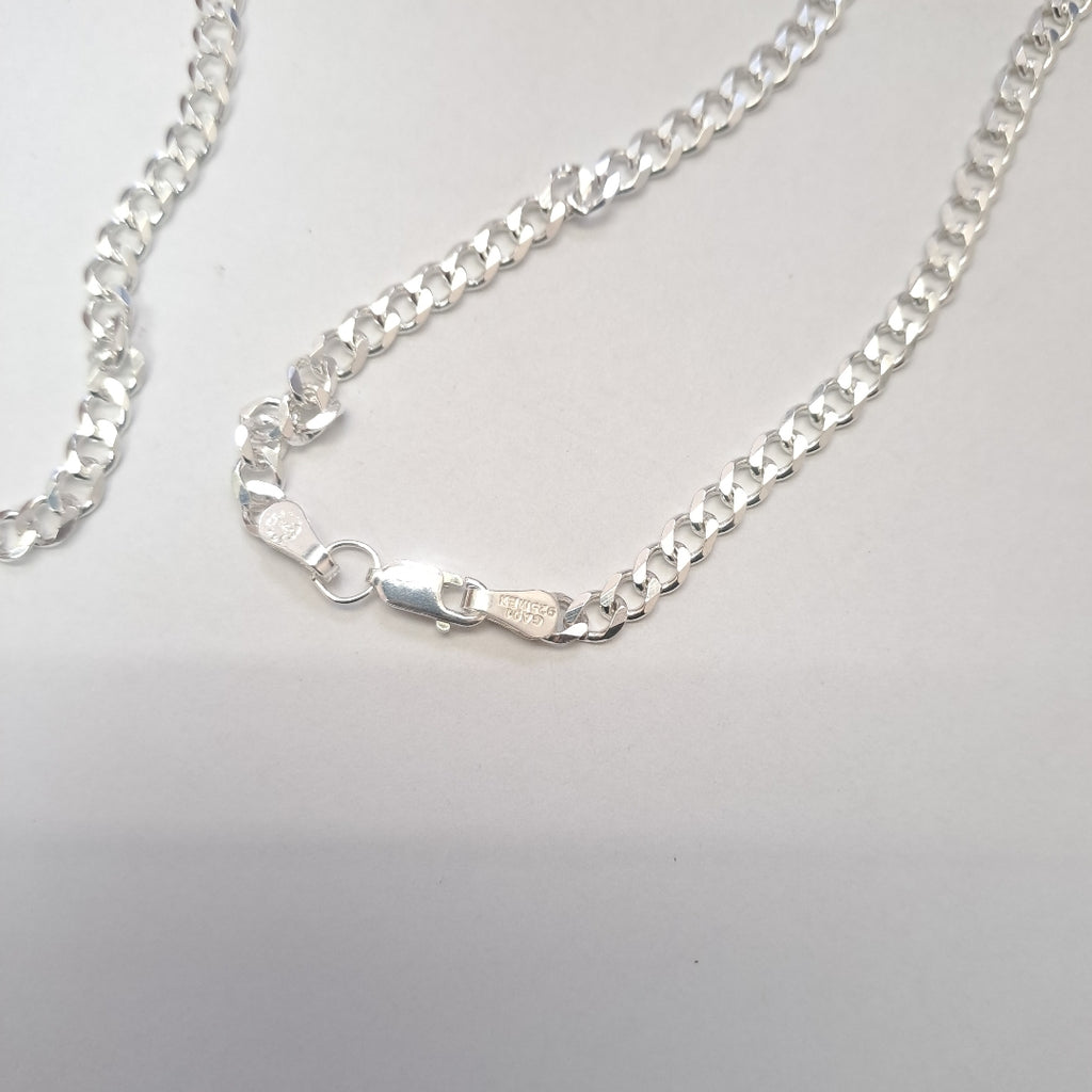 CADENA TEJIDO BARBADO PLATA .925 55 CM 12.8 GR (NUEVO)