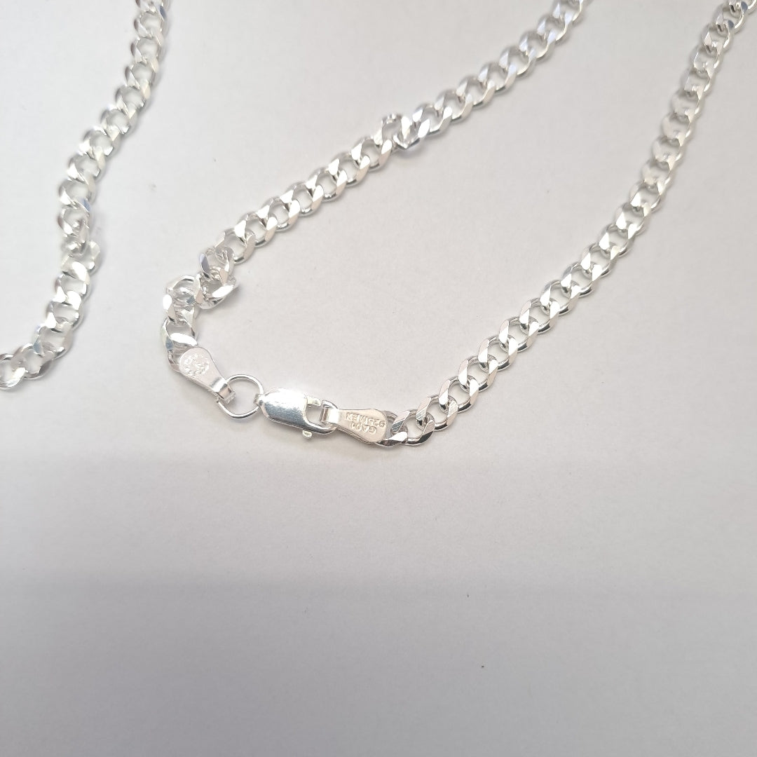 CADENA TEJIDO BARBADO PLATA .925 55 CM 12.8 GR (NUEVO)