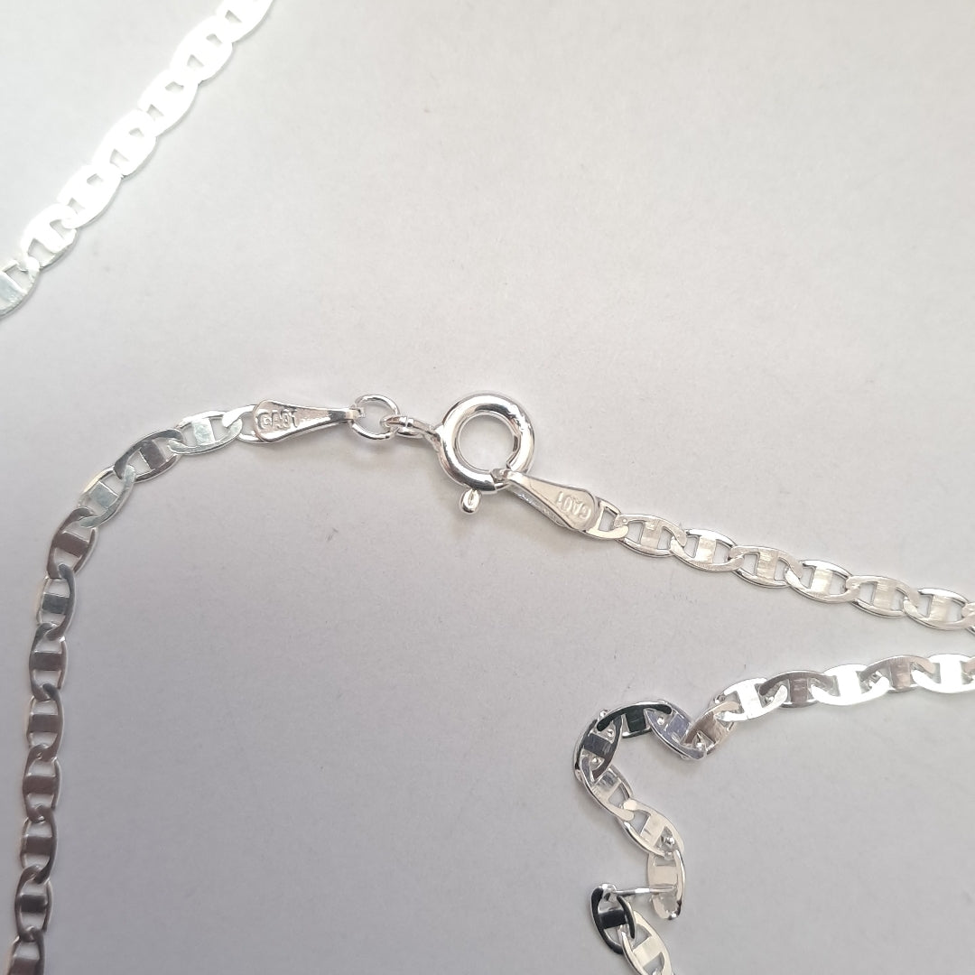 CADENA TEJIDO ESPEJO PLATA .925 55 CM 4 GR (NUEVO)