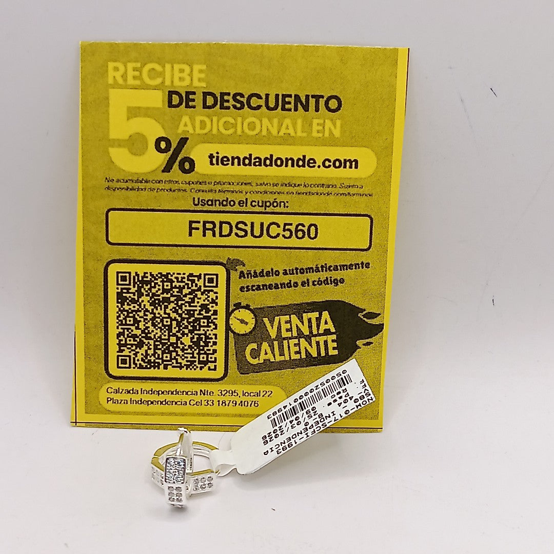 ARRACADAS C/CIRCONIAS PLATA .925 2.5 GR (NUEVO)