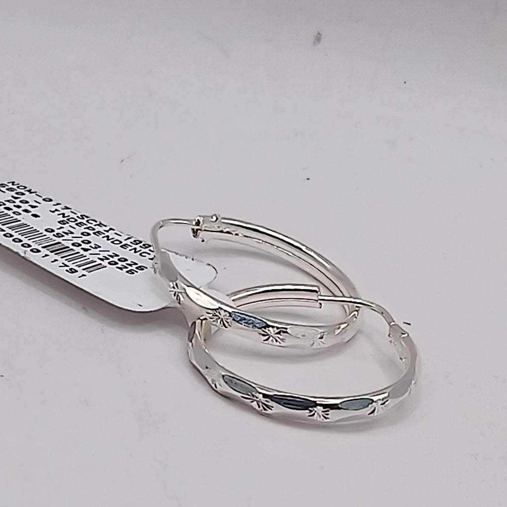 PAR ARRACADAS FACETADA PLATA .925 2.1 GR (NUEVO)