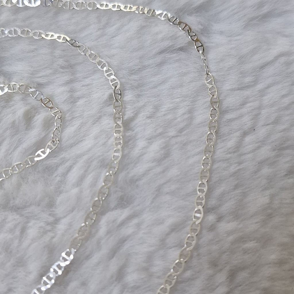 CADENA TEJIDO GUCHI PLATA .925 60 CM 3.7 GR (NUEVO)