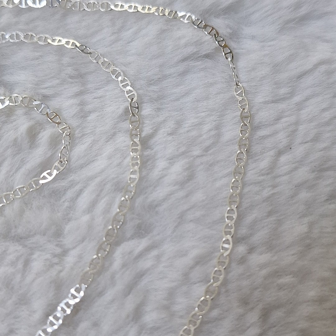CADENA TEJIDO GUCHI PLATA .925 60 CM 3.7 GR (NUEVO)