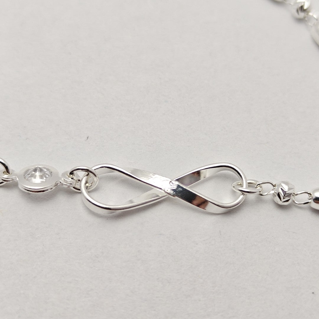 PULSERA TEJIDO ESPECIAL PLATA .925 18 CM 2.6 GR (NUEVO)