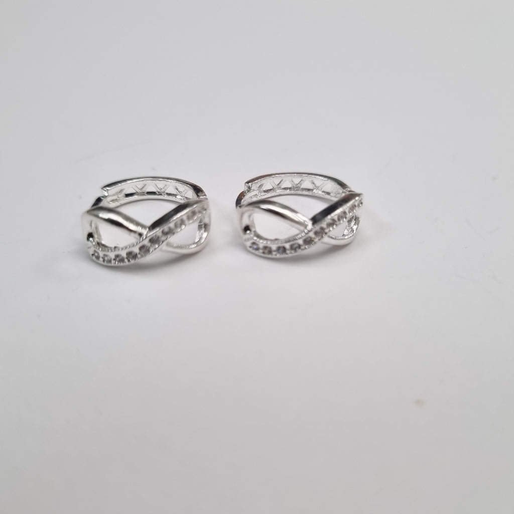 HUGGIES INFINITO CIRCONIAS PLATA .925 2.4 GR (NUEVO)