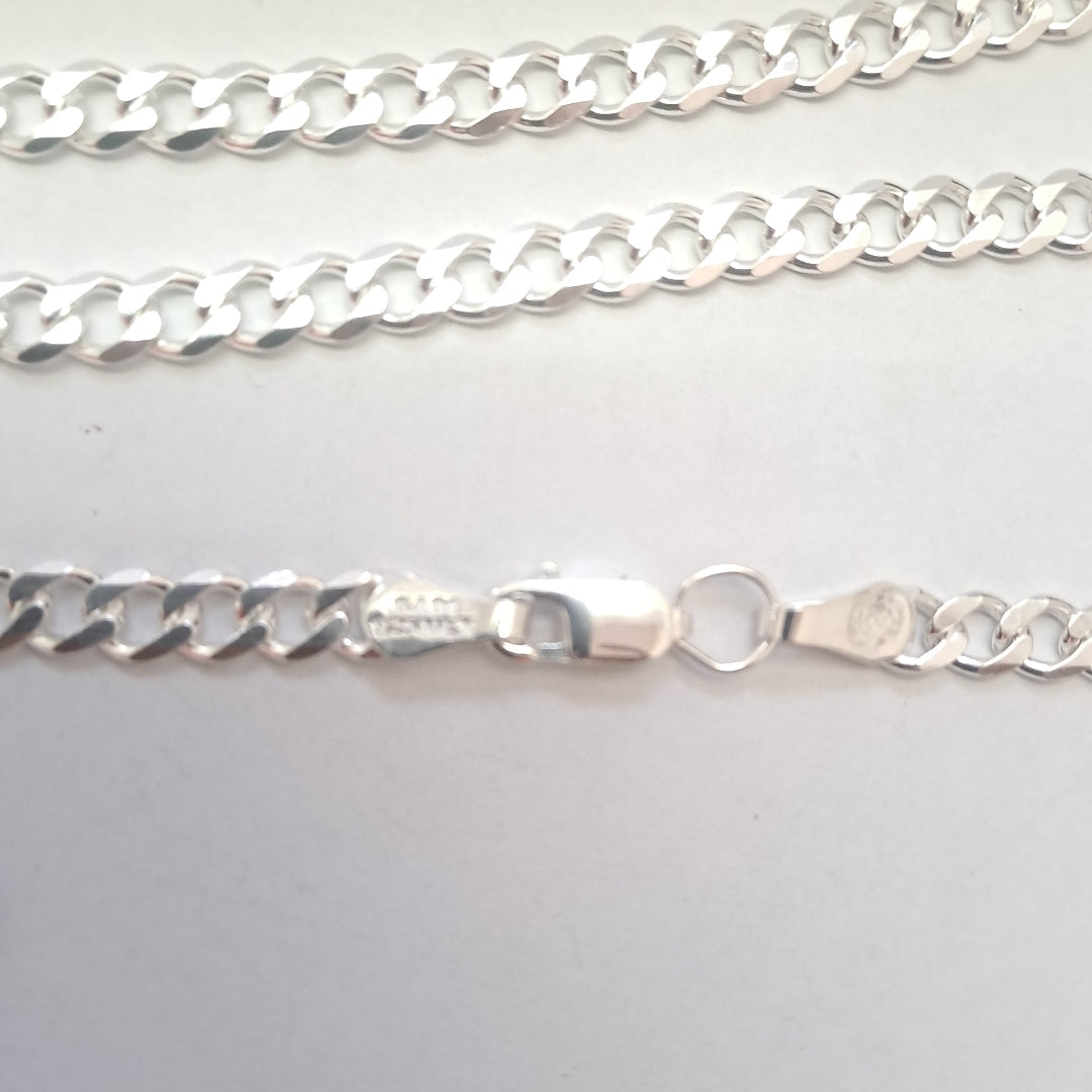 CADENA TEJIDO BARBADO PLATA .925 60 CM 13.7 GR (NUEVO)
