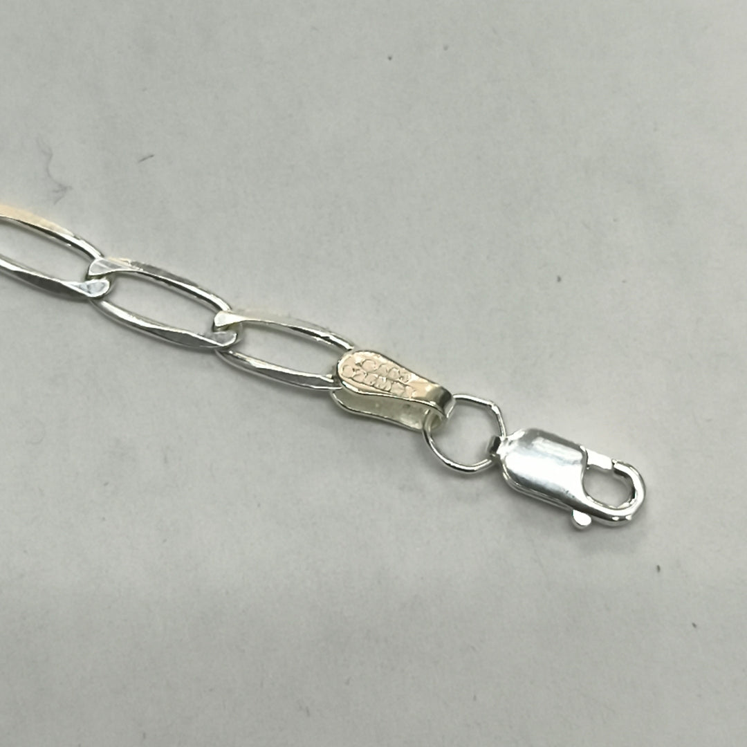 PULSERA TEJIDO ESLABONES PLATA .925 16 CM 3.1 GR (NUEVO)