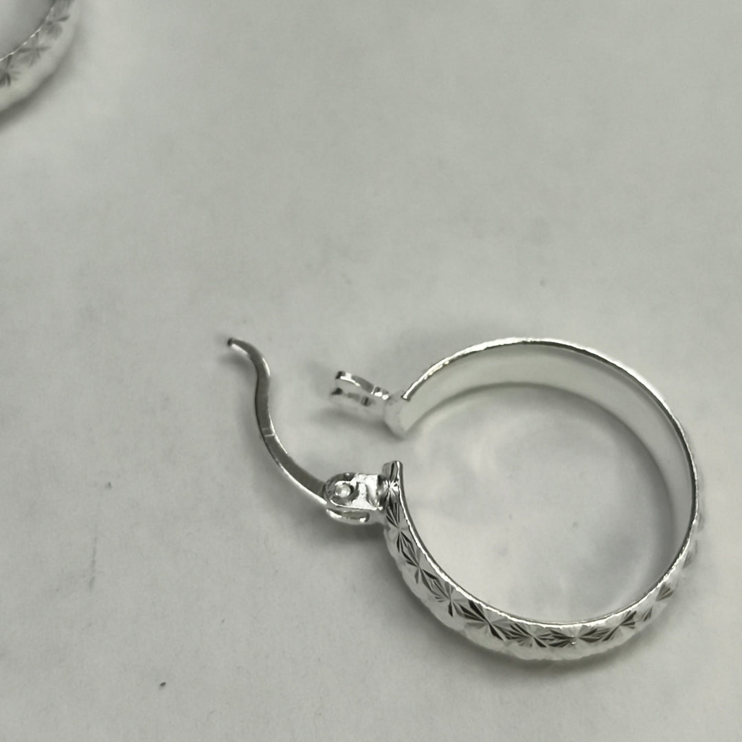 PAR ARRACADAS FACETADAS PLATA .925 3.4 GR (NUEVO)