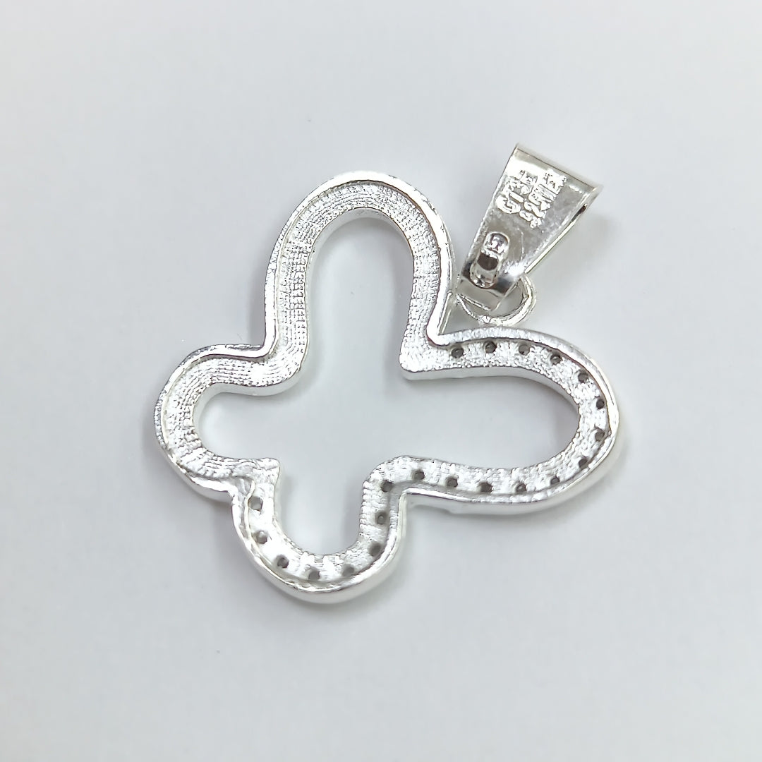 DIJE MARIPOSA C/CIRCONIAS PLATA .925 2.4 GR (NUEVO)