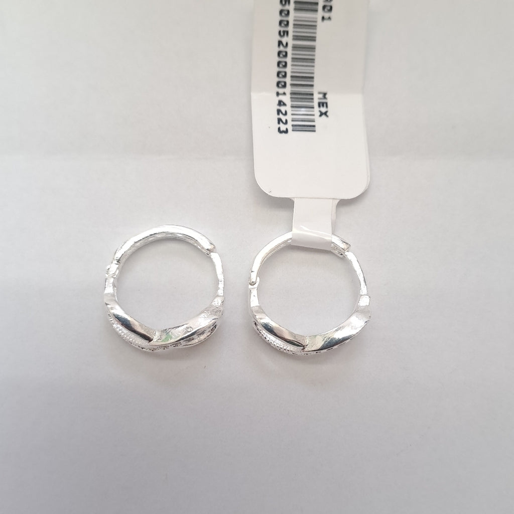 HUGGIES INFINITO CIRCONIAS PLATA .925 2.4 GR (NUEVO)