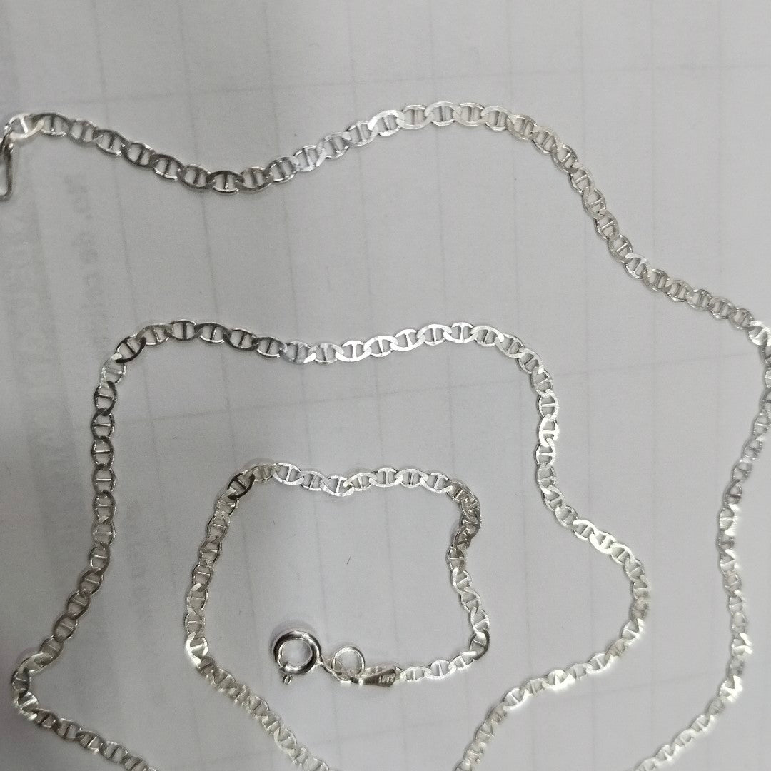 CADENA TEJIDO GUCHI PLATA .925 60 CM 3.8 GR (NUEVO)