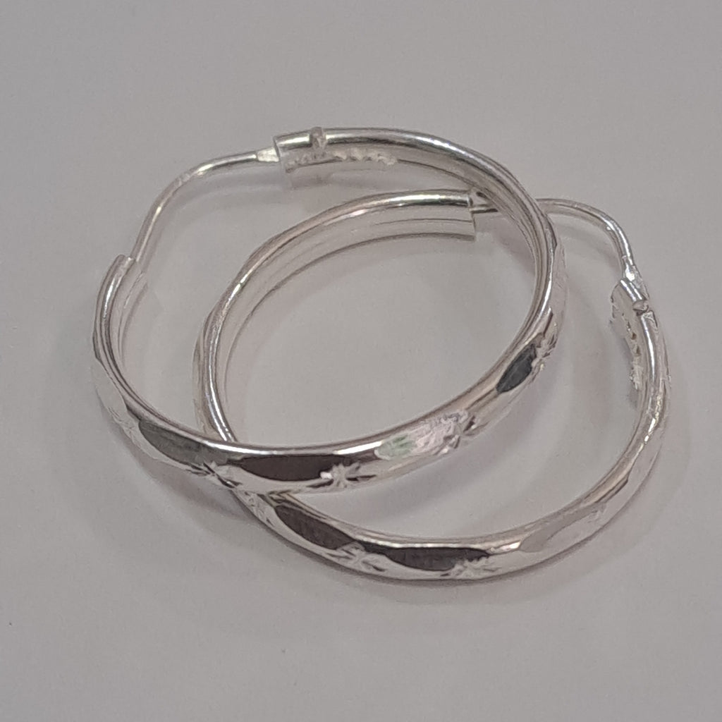 PAR ARRACADAS FACETADA PLATA .925 2.1 GR (NUEVO)