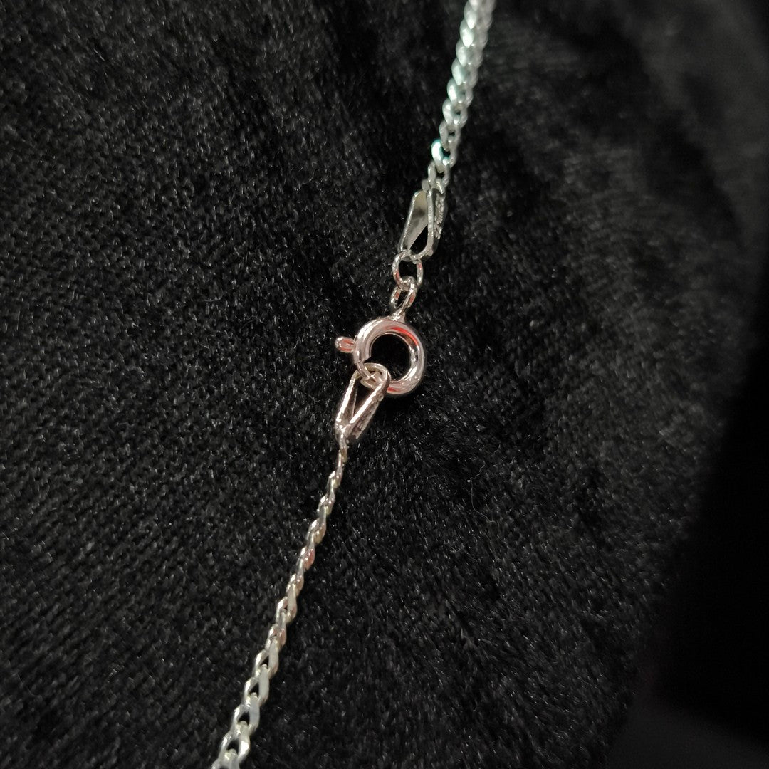 CADENA TEJIDO BARBADO PLATA .925 55 CM 4.9 GR (NUEVO)