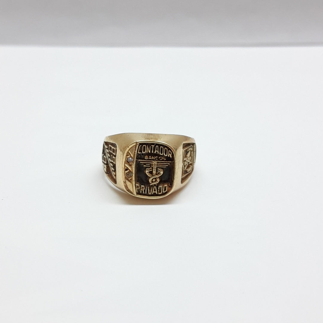ANILLO DE GRADUACIÓN ORO 14 K 5,50 GRMS (SEMINUEVO)