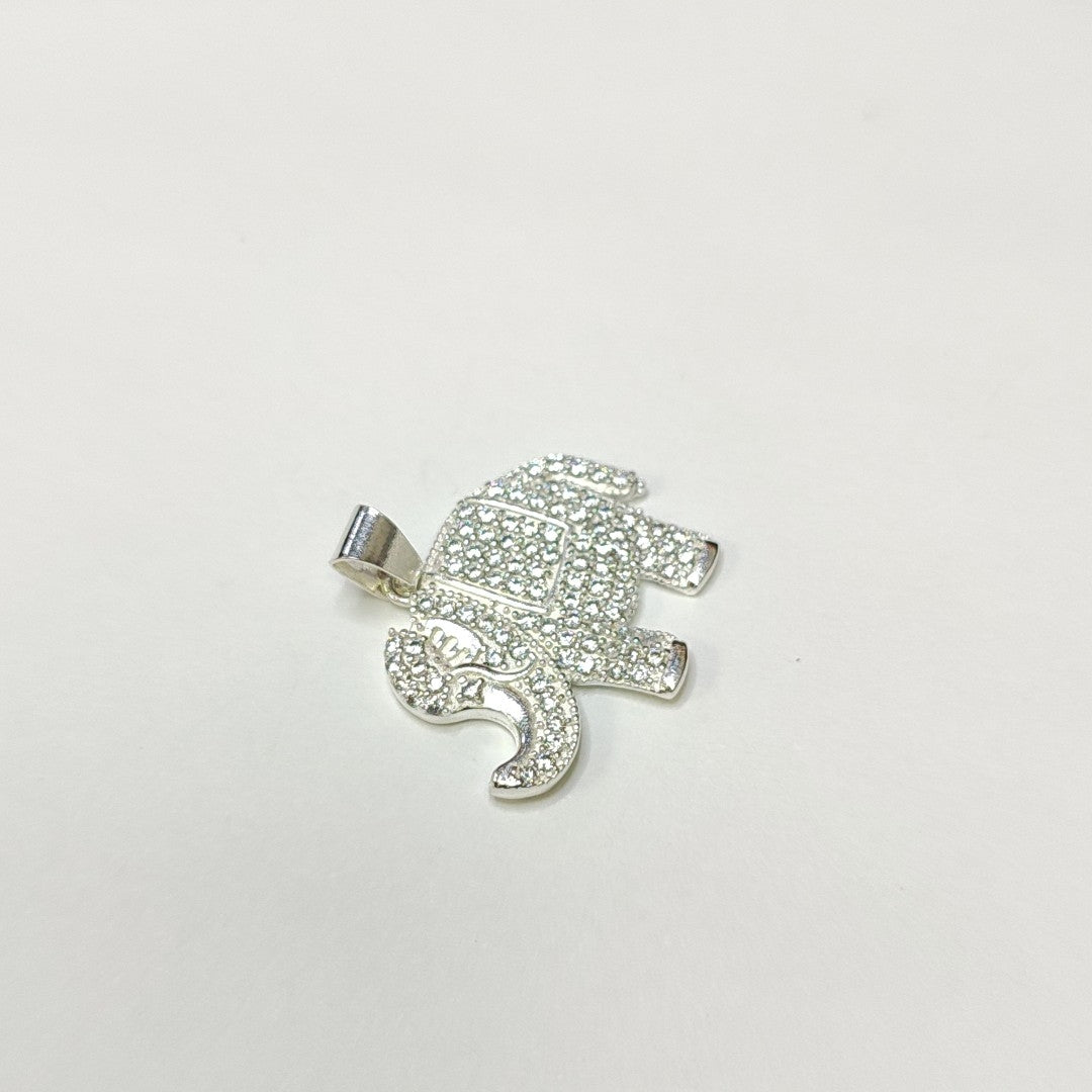 DIJE ELEFANTE C/CIRCONIAS PLATA .925 5.1 GR (NUEVO)
