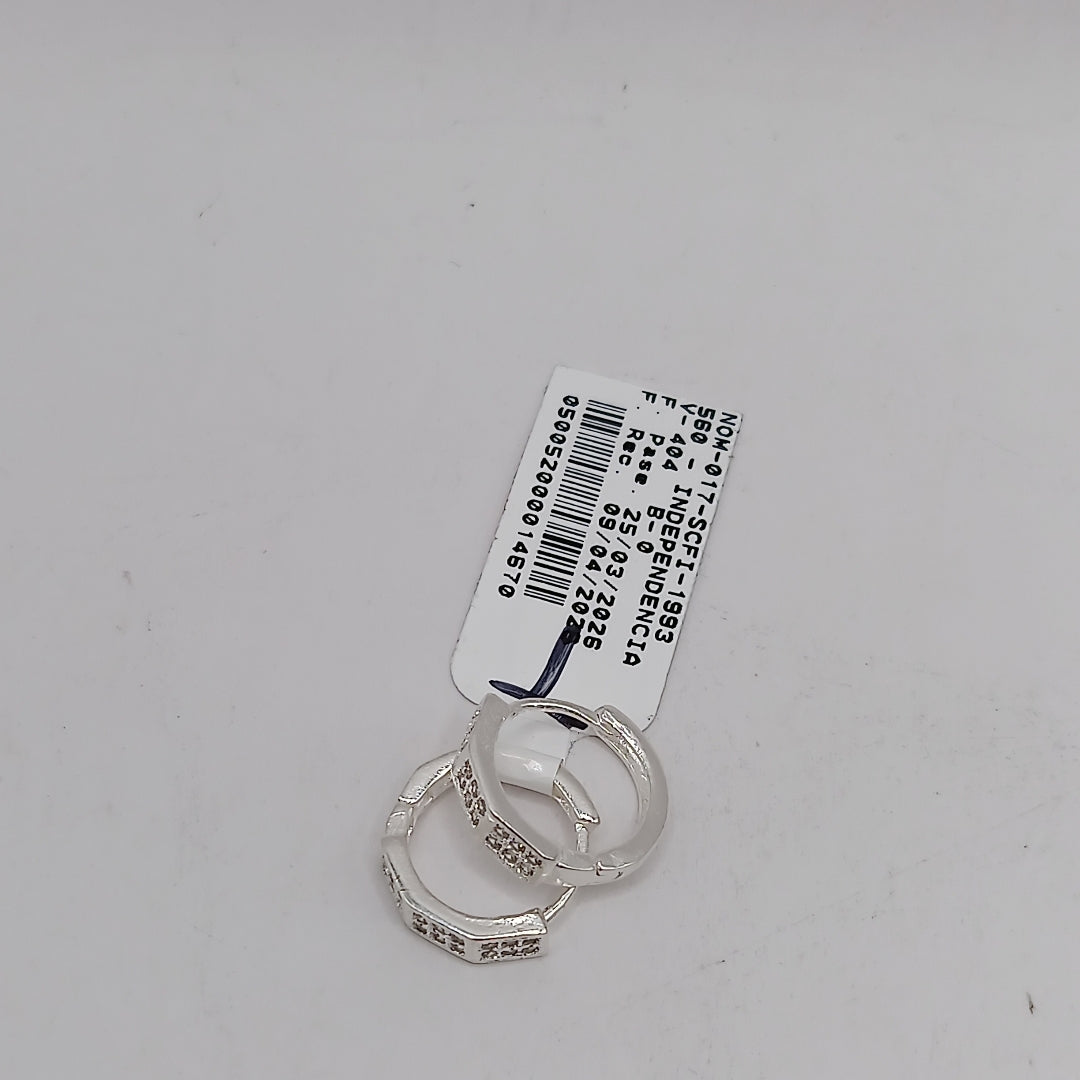 ARRACADAS C/CIRCONIAS PLATA .925 2.5 GR (NUEVO)