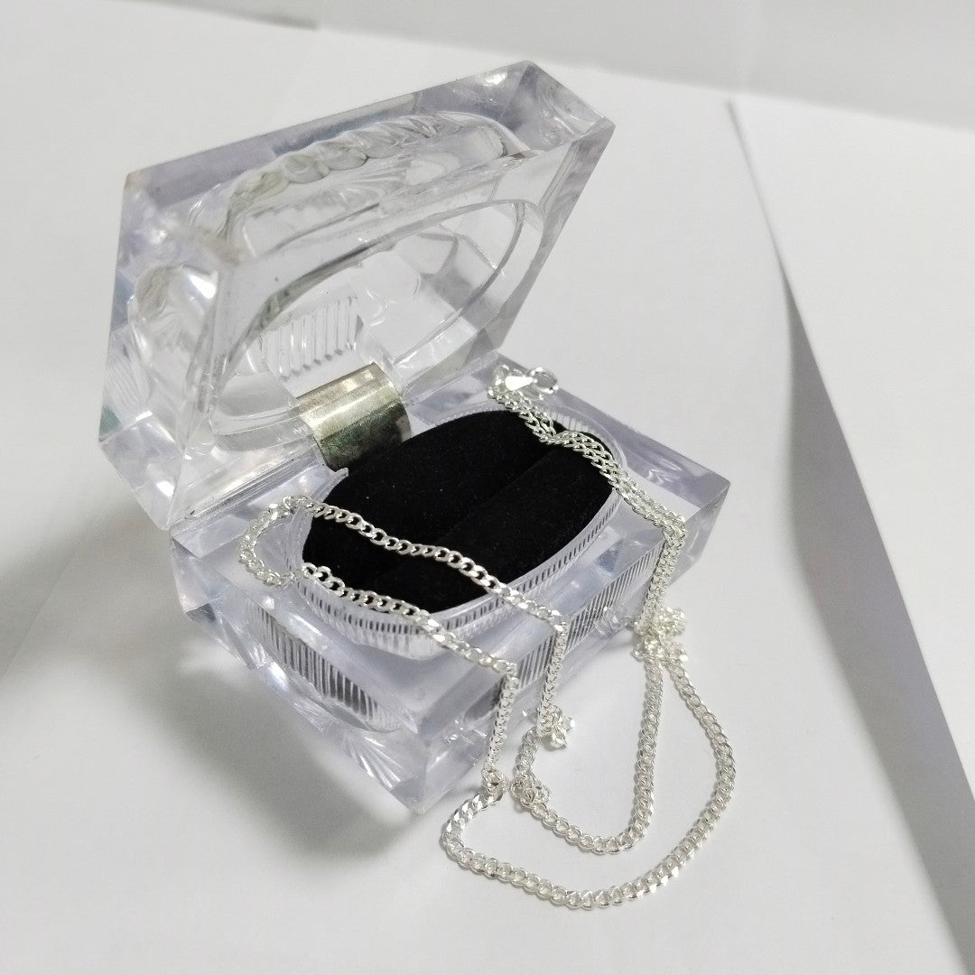 CADENA TEJIDO BARBADO PLATA .925 55 CM 5.3 GR (NUEVO)