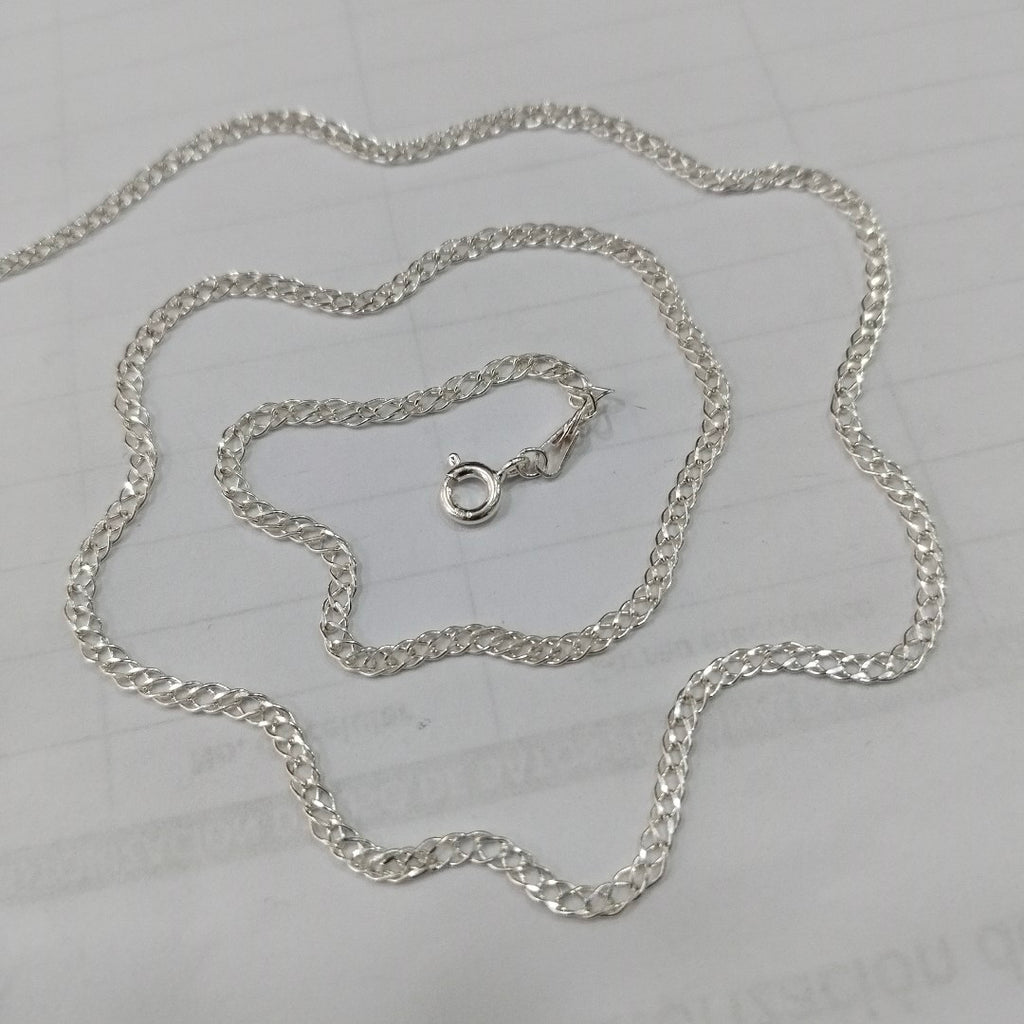 CADENA TEJIDO ESLABONES PLATA .925 55 CM 4 GR (NUEVO)