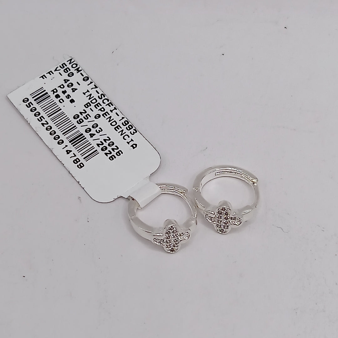 ARRACADAS C/CIRCONIAS PLATA .925 1.9 GR (NUEVO)