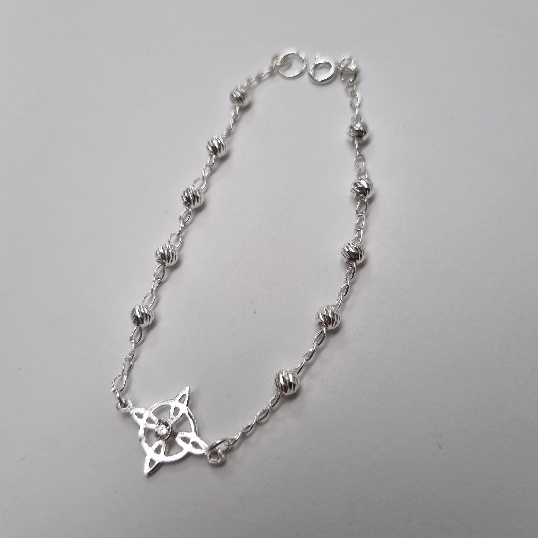 PULSERA TEJIDO ESPECIAL PLATA .925 18 CM 2.9 GR (NUEVO)