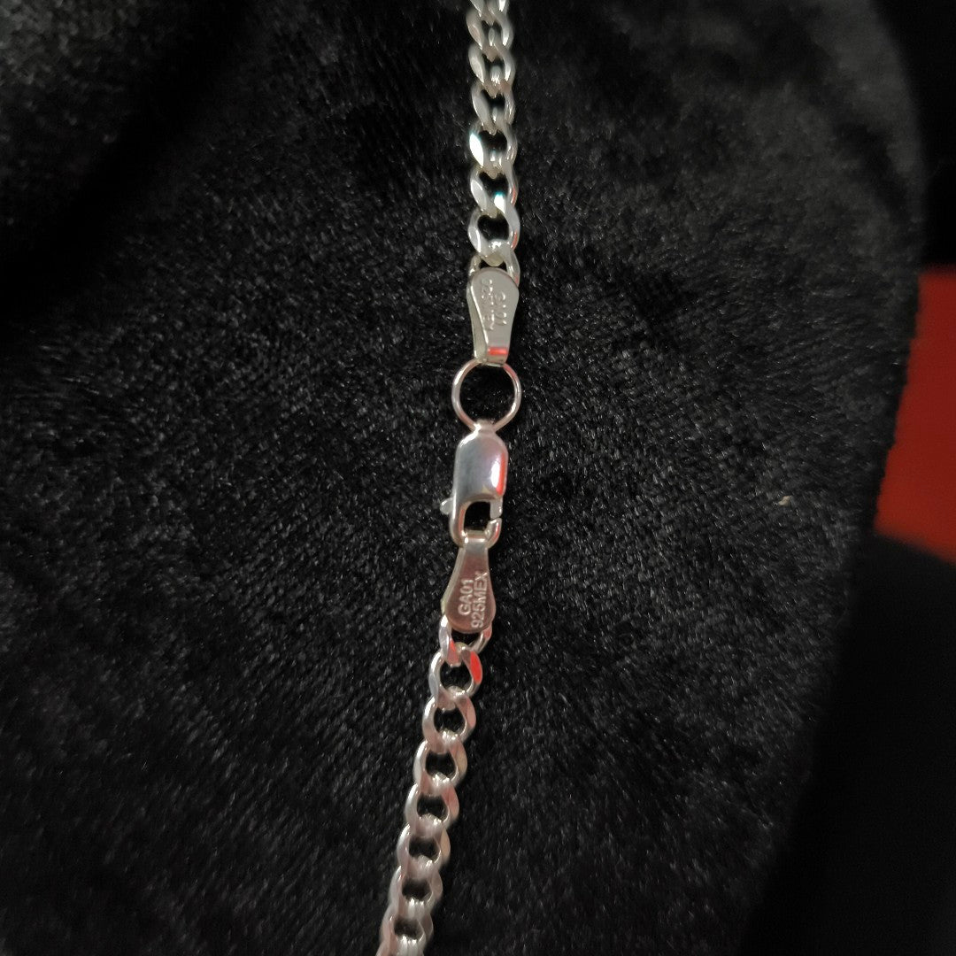 CADENA TEJIDO BARBADO PLATA .925 55 CM 12.6 GR (NUEVO)