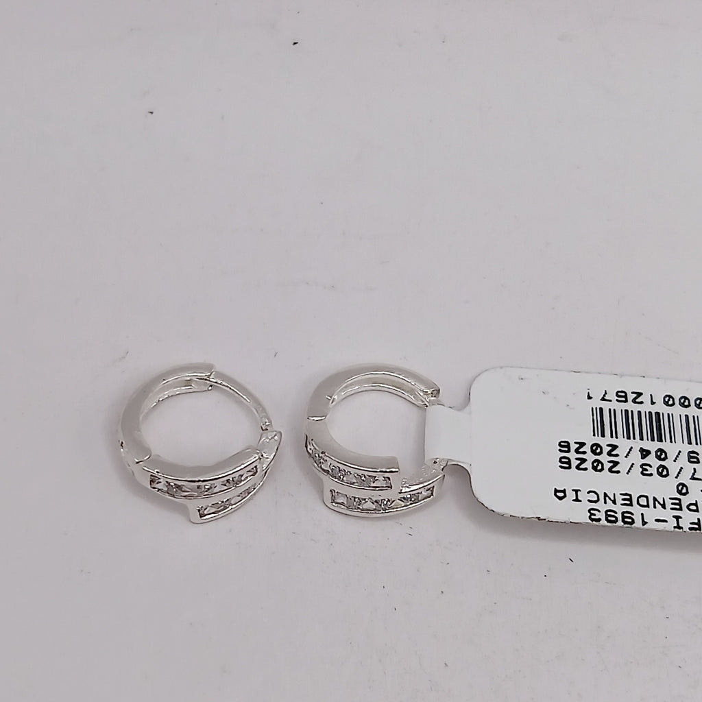 HUGGIES CIRCONIAS PLATA .925 1.9 GR (NUEVO)