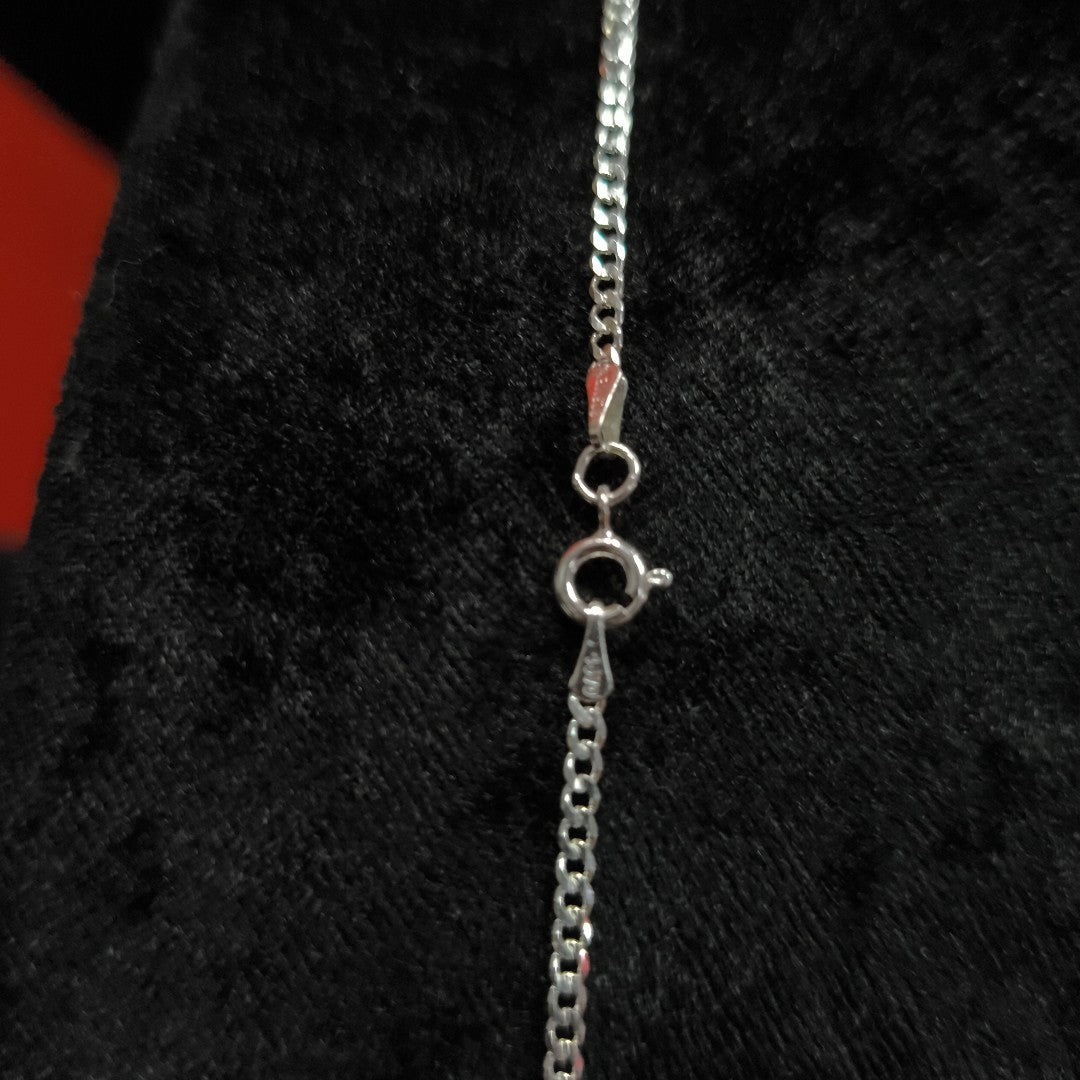 CADENA TEJIDO BARBADO PLATA .925 60 CM 5.6 GR (NUEVO)