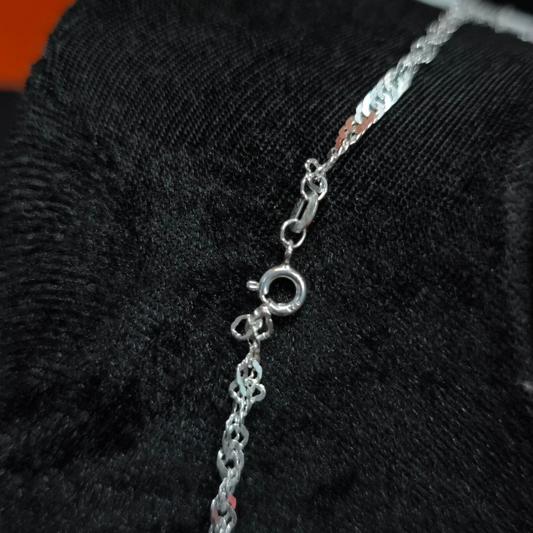 CADENA TEJIDO MEDIO TORZAL PLATA .925 55 CM 6.1 GR (NUEVO)