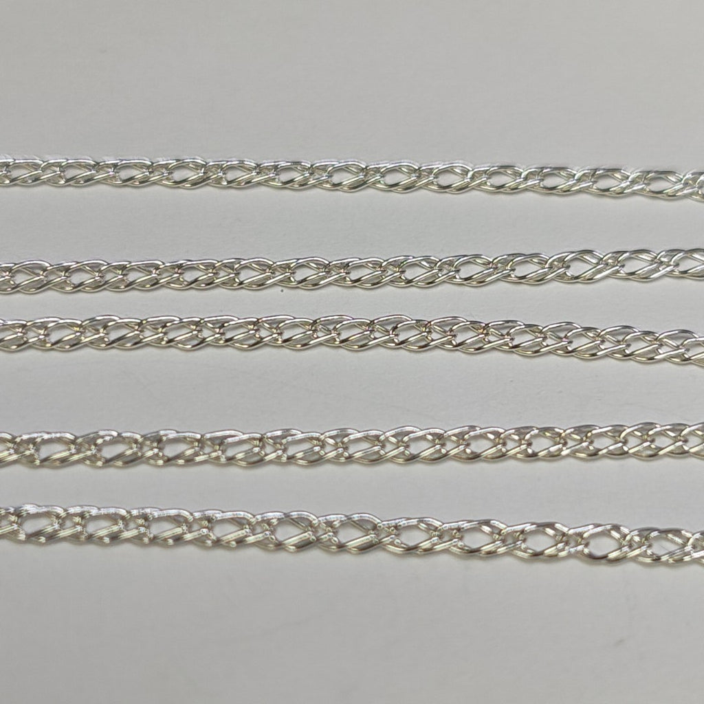 CADENA TEJIDO ESLABONES PLATA .925 55 CM 4 GR (NUEVO)