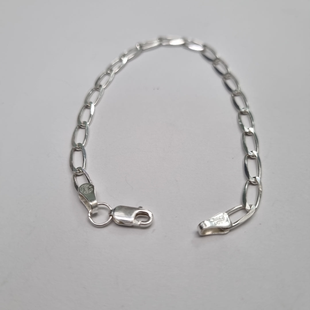 PULSERA TEJIDO ESLABONES PLATA .925 18 CM 3.7 GR (NUEVO)